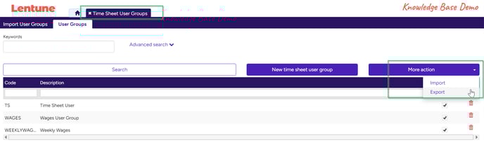 Import Time Sheet User Groups and Time Sheet Entry Types-1