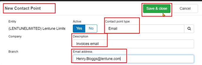 Receivable Ac Contact Email for invoice-2