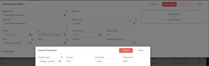 add expense calculator line-2a no highlight