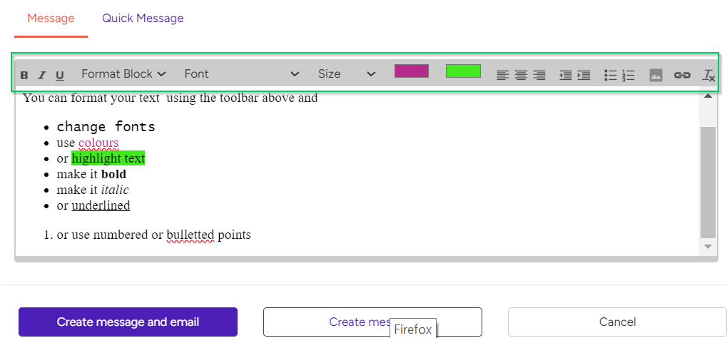 Adding html text and images to emails from Lentune