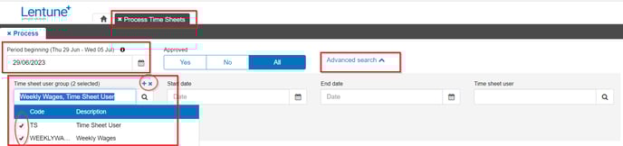 multi select in time sheets 10801-1