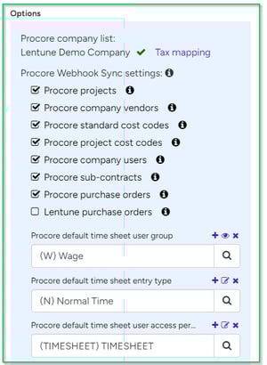 procore integration setup-replacement-15160-options-5-procore settings