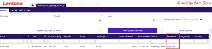 rejected response to po -new ss